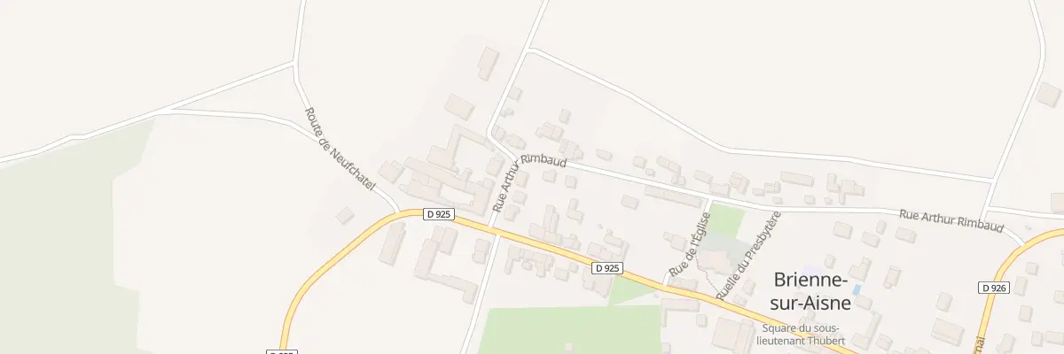 Plan de la Rue Rimbaud à Brienne-sur-Aisne