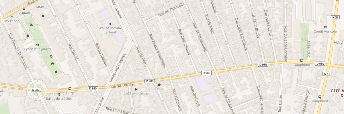 Plan du 95B Rue de Cernay à Reims