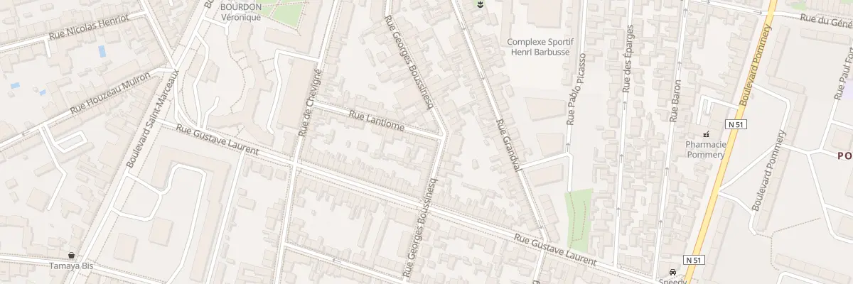 Plan du 30 Rue Georges Boussinesq à Reims