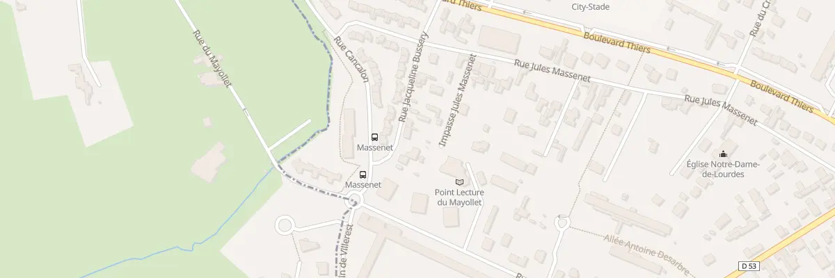 Plan du 19 Rue Jacqueline Bussery à Roanne