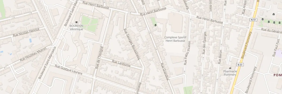 Plan du 21 Rue Georges Boussinesq à Reims