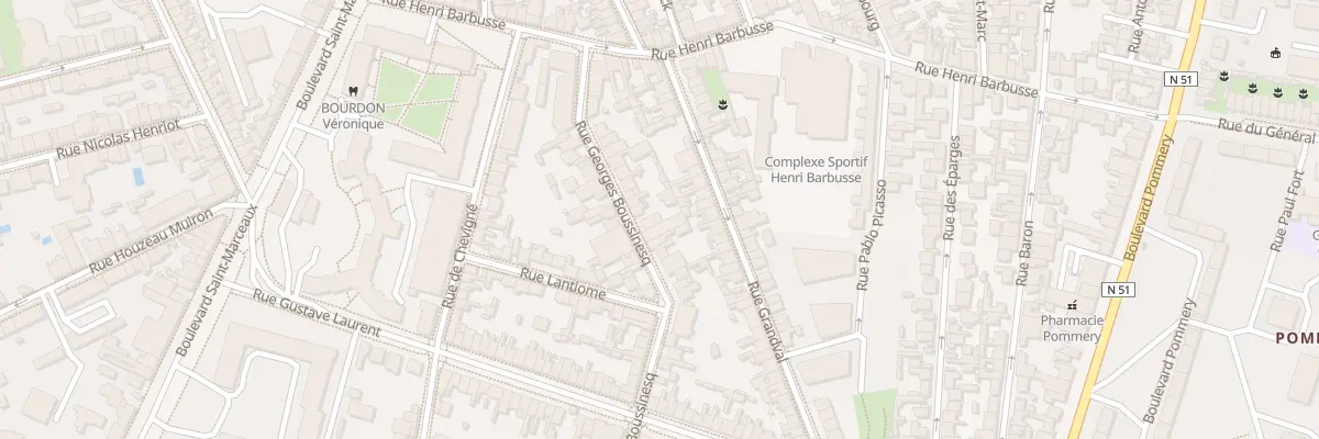Plan du 23 Rue Georges Boussinesq à Reims