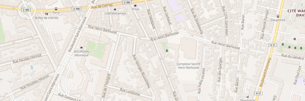 Plan du 6 Rue Grandval à Reims
