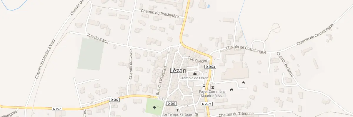 Plan du 16 Rue Droite à Lézan
