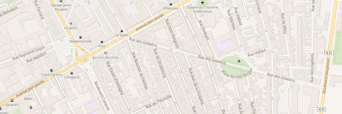 Plan du 4 Rue de Metz à Reims