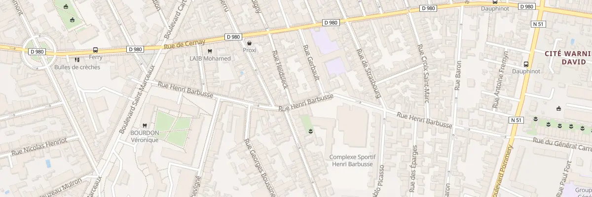 Plan du 51 Rue Henri Barbusse à Reims