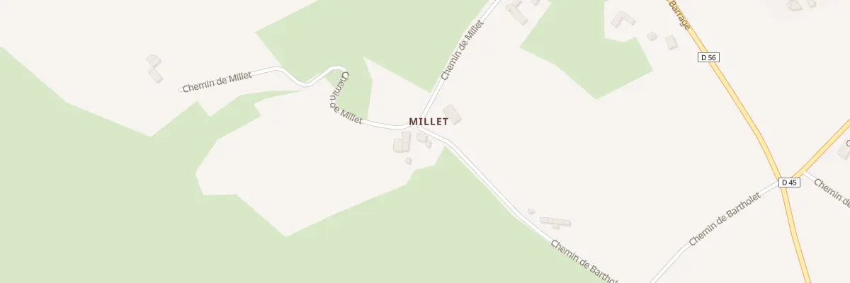 Plan du 335 Che de Millet à Cordelle