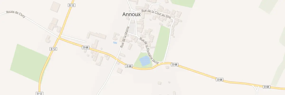 Plan du 7 Rue de la Fontaine Jacot à Annoux