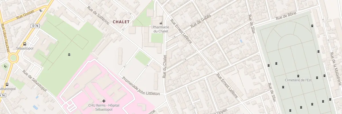 Plan du 104B Rue du Chalet à Reims
