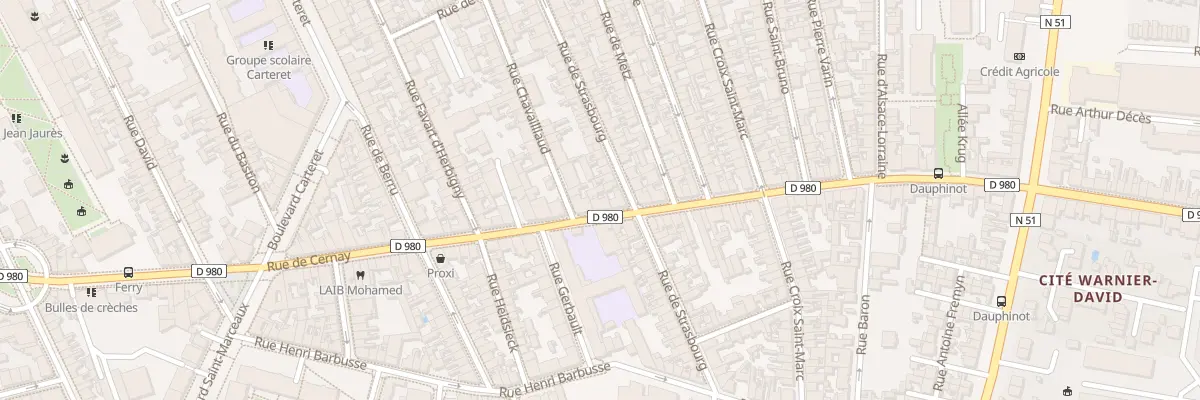 Plan du 111 Rue de Cernay à Reims