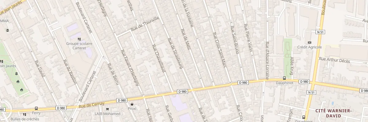 Plan du 69 Rue de Strasbourg à Reims