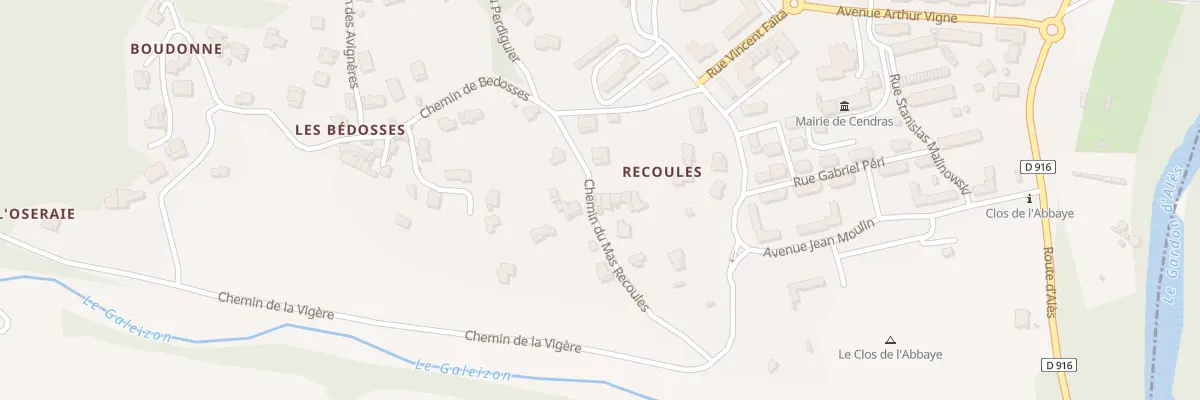 Plan du 89 Chem du Mas Recoules à Cendras
