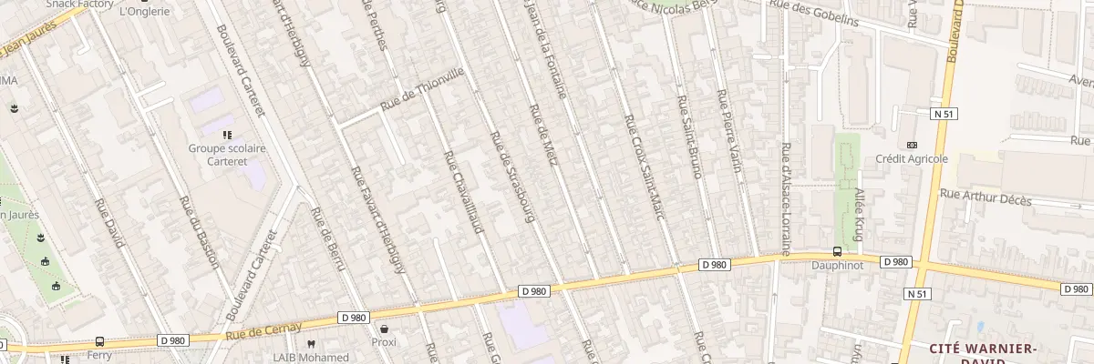 Plan du 62 Rue de Metz à Reims