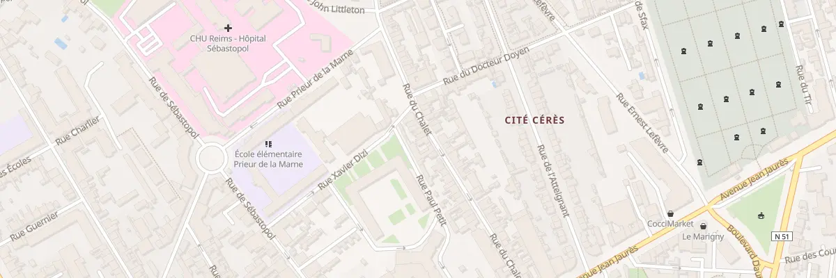 Plan du 39 Rue du Chalet à Reims