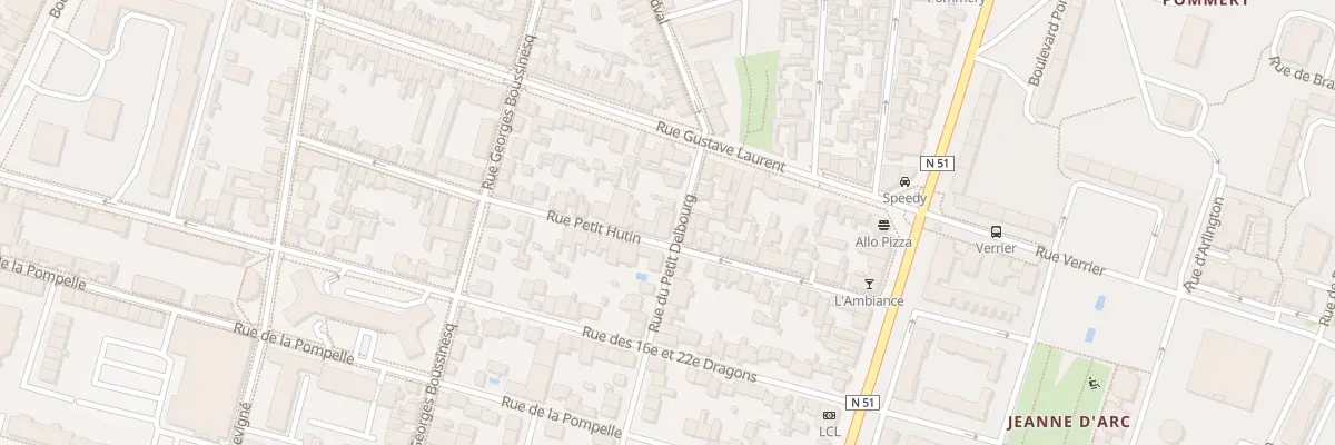 Plan du 10 Rue Petit Delbourg à Reims