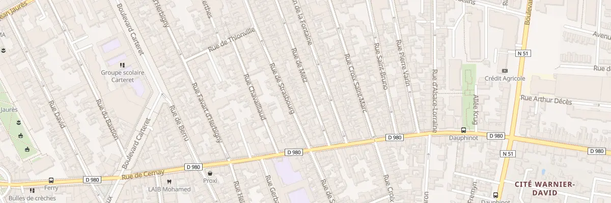 Plan du 68 Rue de Metz à Reims