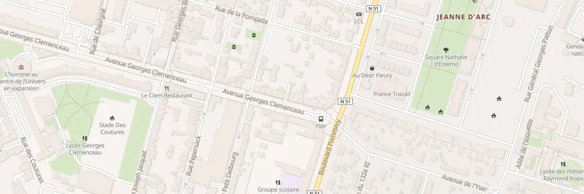 Plan du 59 Av Georges Clemenceau à Reims