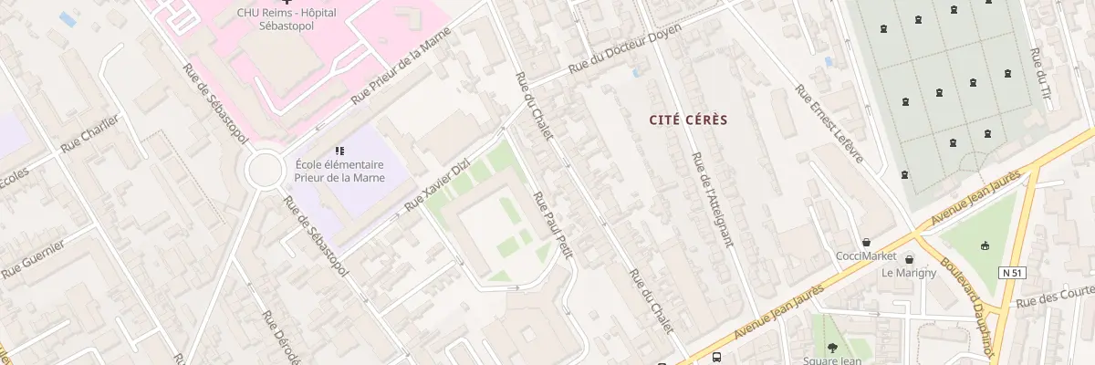Plan du 31 Rue du Chalet à Reims