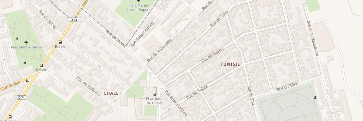 Plan du 10 Rue de Tunis à Reims