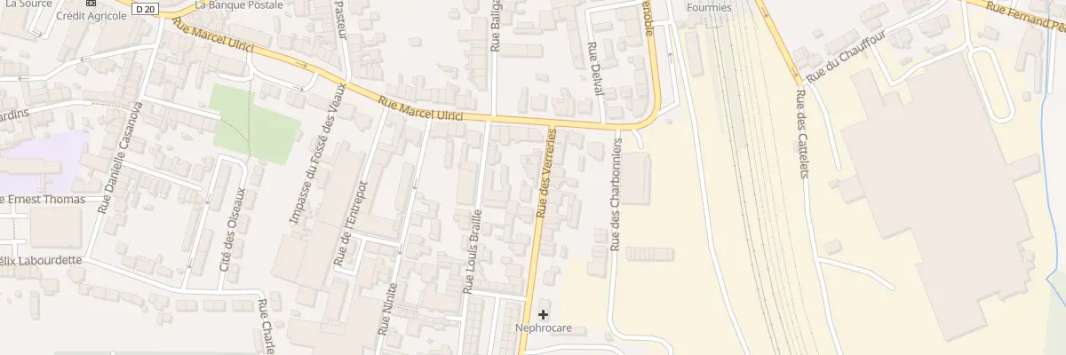 Plan du 6 Rue des Verreries à Fourmies