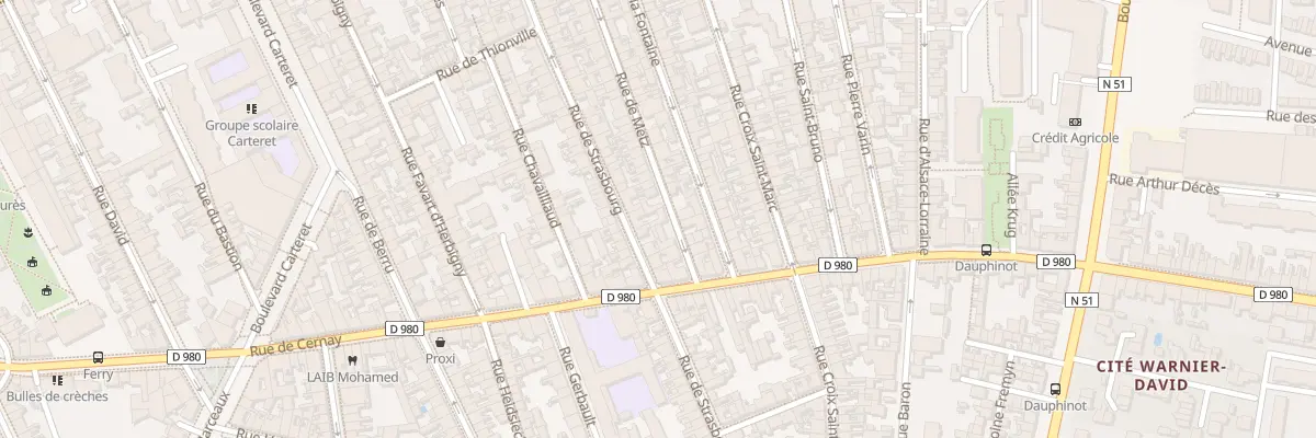 Plan du 76 Rue de Metz à Reims