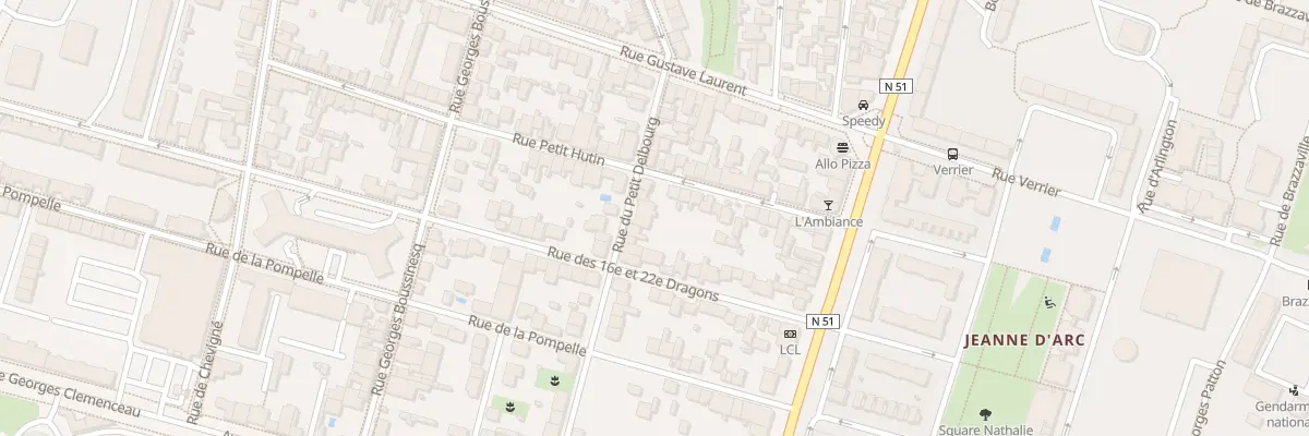 Plan du 15 Rue Petit Delbourg à Reims