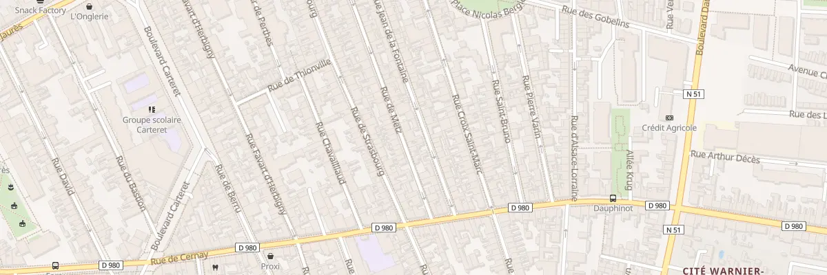 Plan du 57 Rue de Metz à Reims