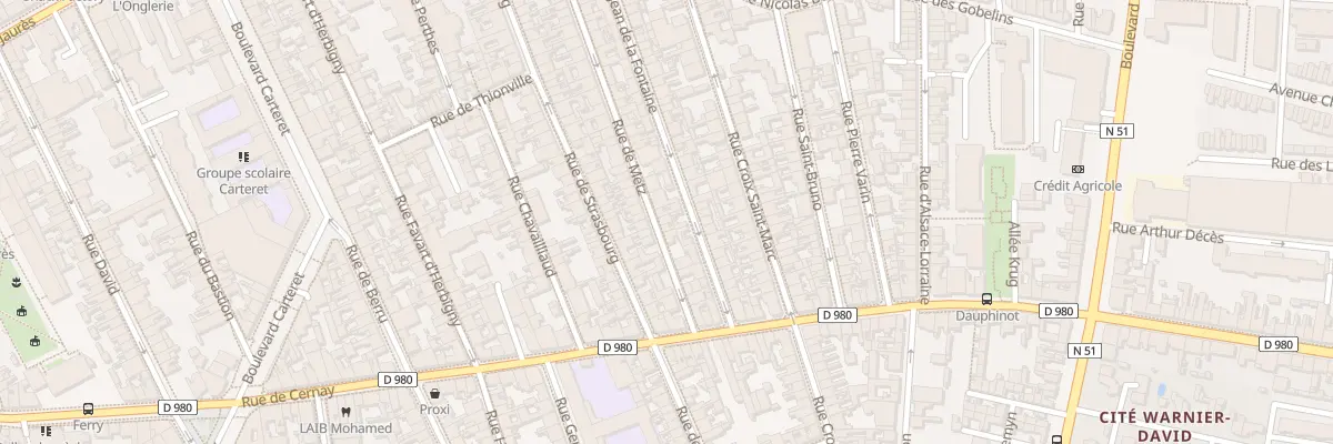 Plan du 61 Rue de Metz à Reims