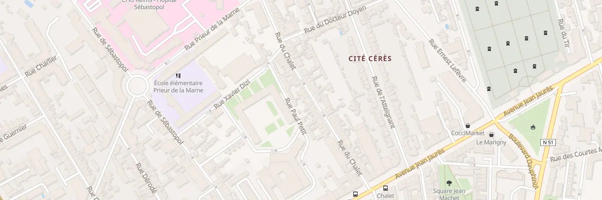 Plan du 25 Rue du Chalet à Reims