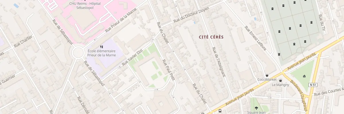 Plan du 29 Rue du Chalet à Reims