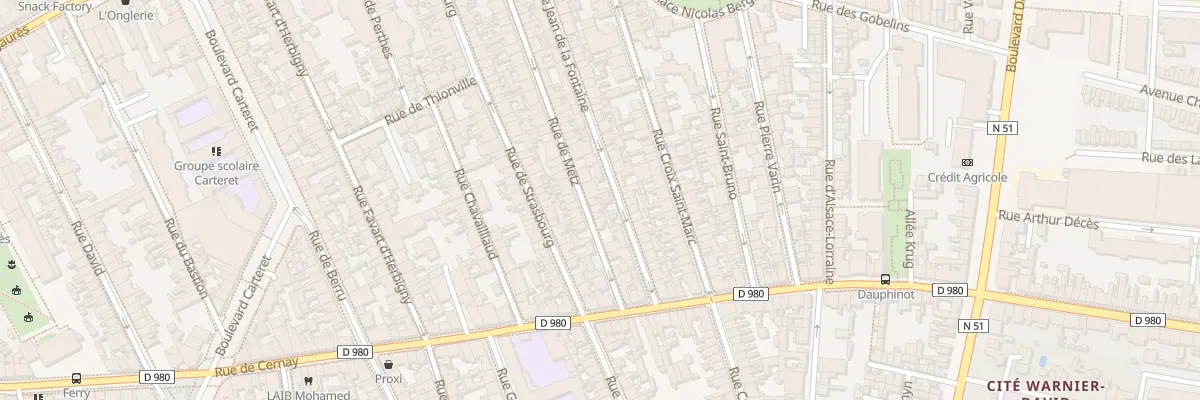 Plan du 59 Rue de Metz à Reims