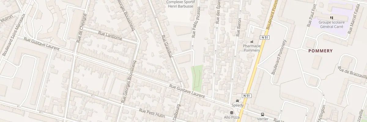 Plan du 2 Rue Pablo Picasso à Reims
