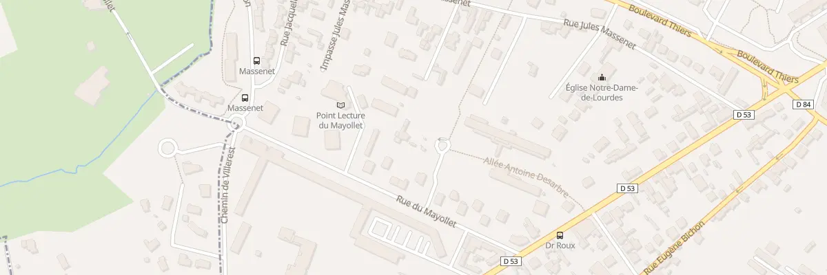 Plan du 53B Rue Jules Massenet à Roanne