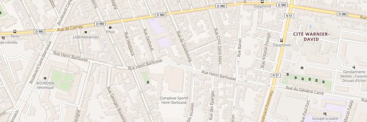 Plan du 69 Rue Henri Barbusse à Reims