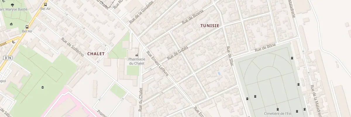 Plan du 18 Rue de Gabes à Sainte-Menehould
