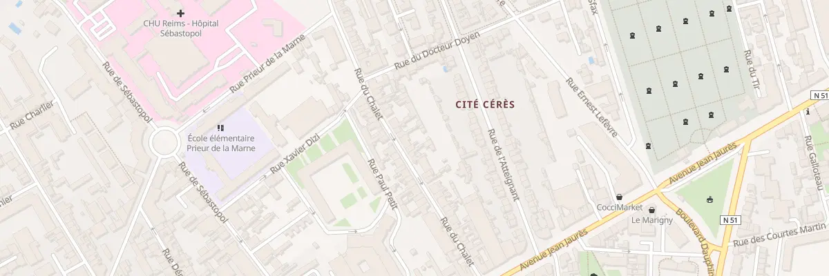 Plan du 42 Rue du Chalet à Reims