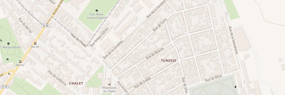 Plan du 24 Rue de Tunis à Reims