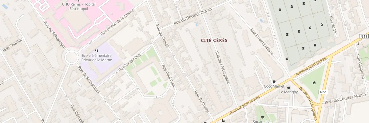 Plan du 38 Rue du Chalet à Reims