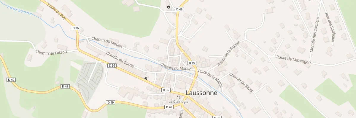 Plan du 5 Quartier de la Passerelle à Laussonne