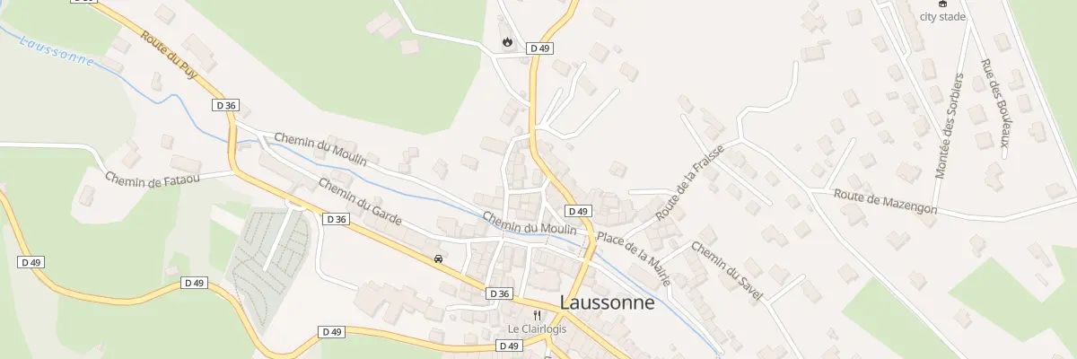 Plan du 10 Quartier de la Passerelle à Laussonne