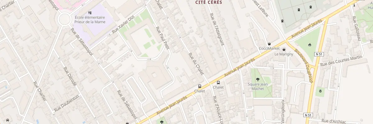 Plan du 3 Rue du Chalet à Reims