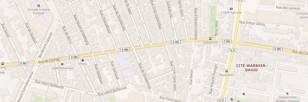 Plan du 136 Rue de Cernay à Reims