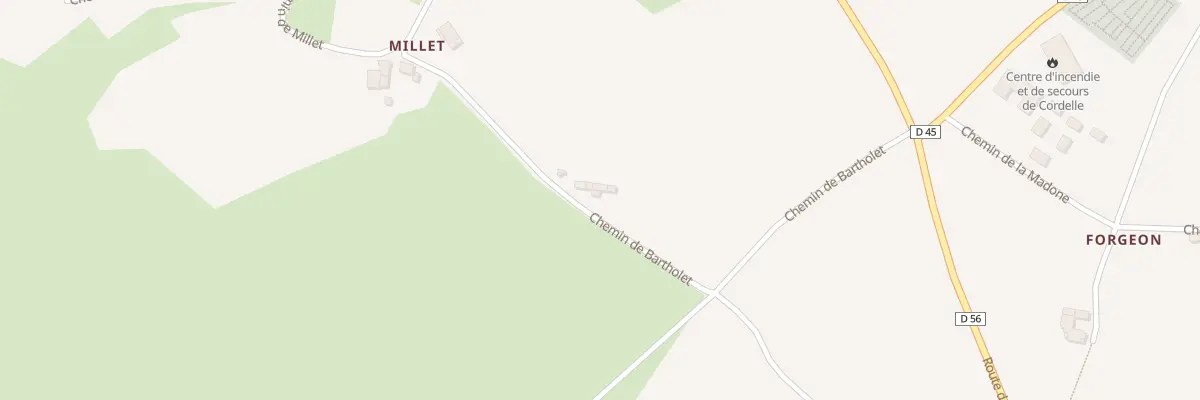 Plan du 320 Che de Bartholet à Cordelle