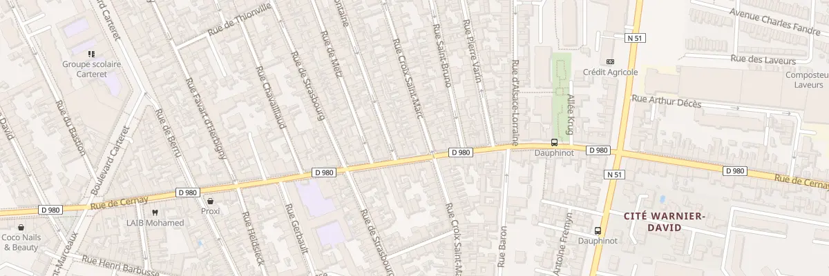 Plan du 74 Rue Croix Saint-Marc à Reims