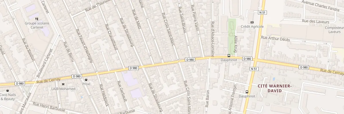 Plan du 131 Rue de Cernay à Reims
