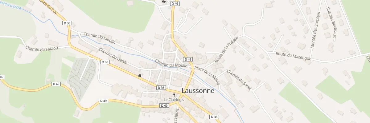 Plan du 2 Quartier de la Passerelle à Laussonne