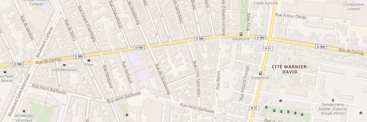 Plan du 90 Rue Croix Saint-Marc à Reims