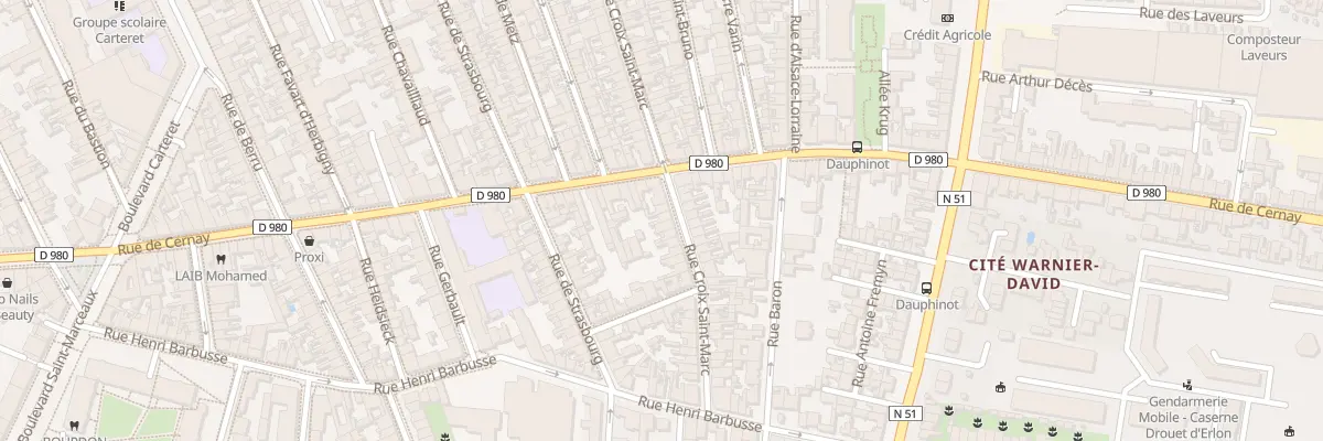 Plan du 86 Rue Croix Saint-Marc à Reims
