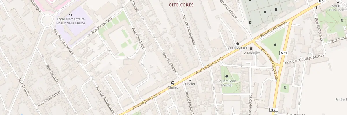 Plan du 12 Rue du Chalet à Reims