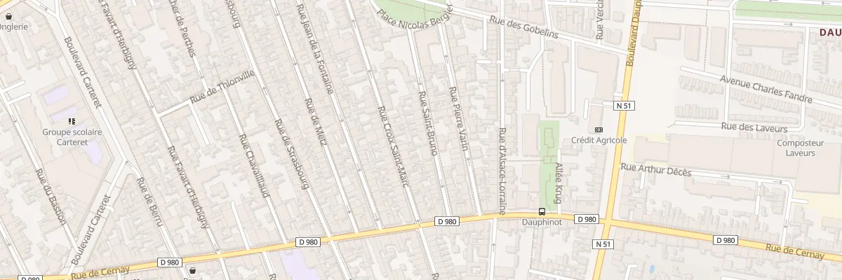 Plan du 27 Rue Saint-Bruno à Reims